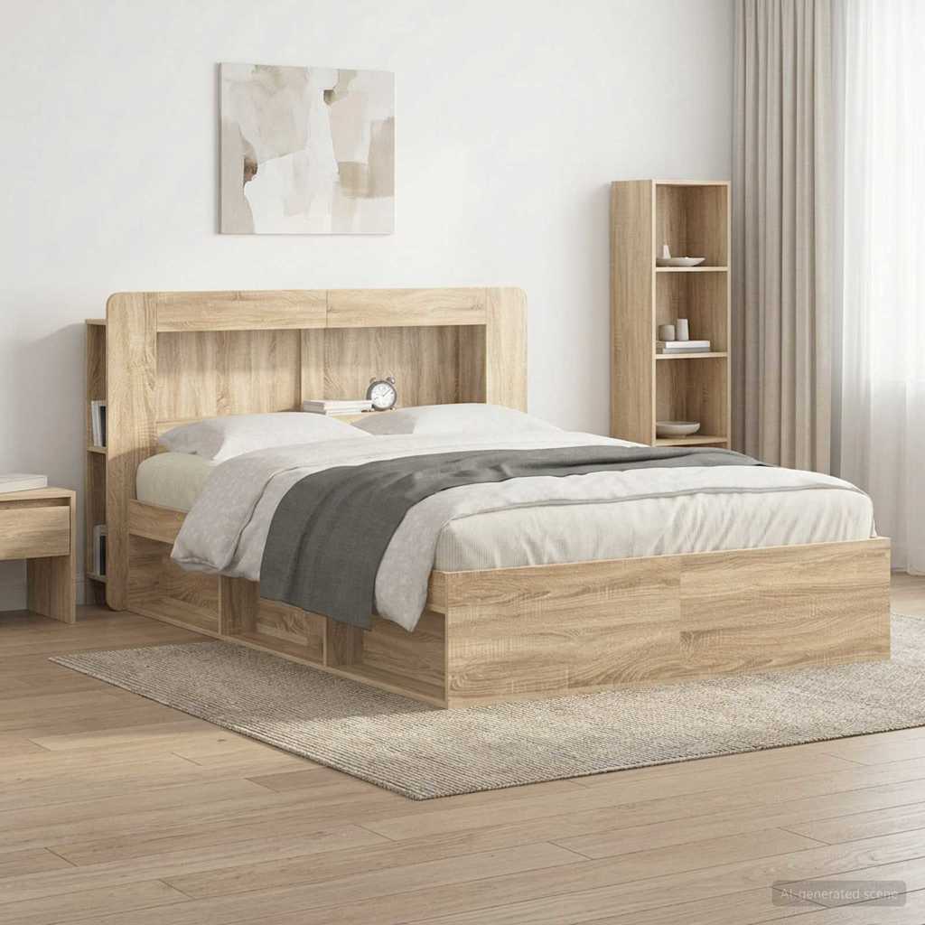 Testata del letto Rovere Sonoma Legno ingegnerizzato