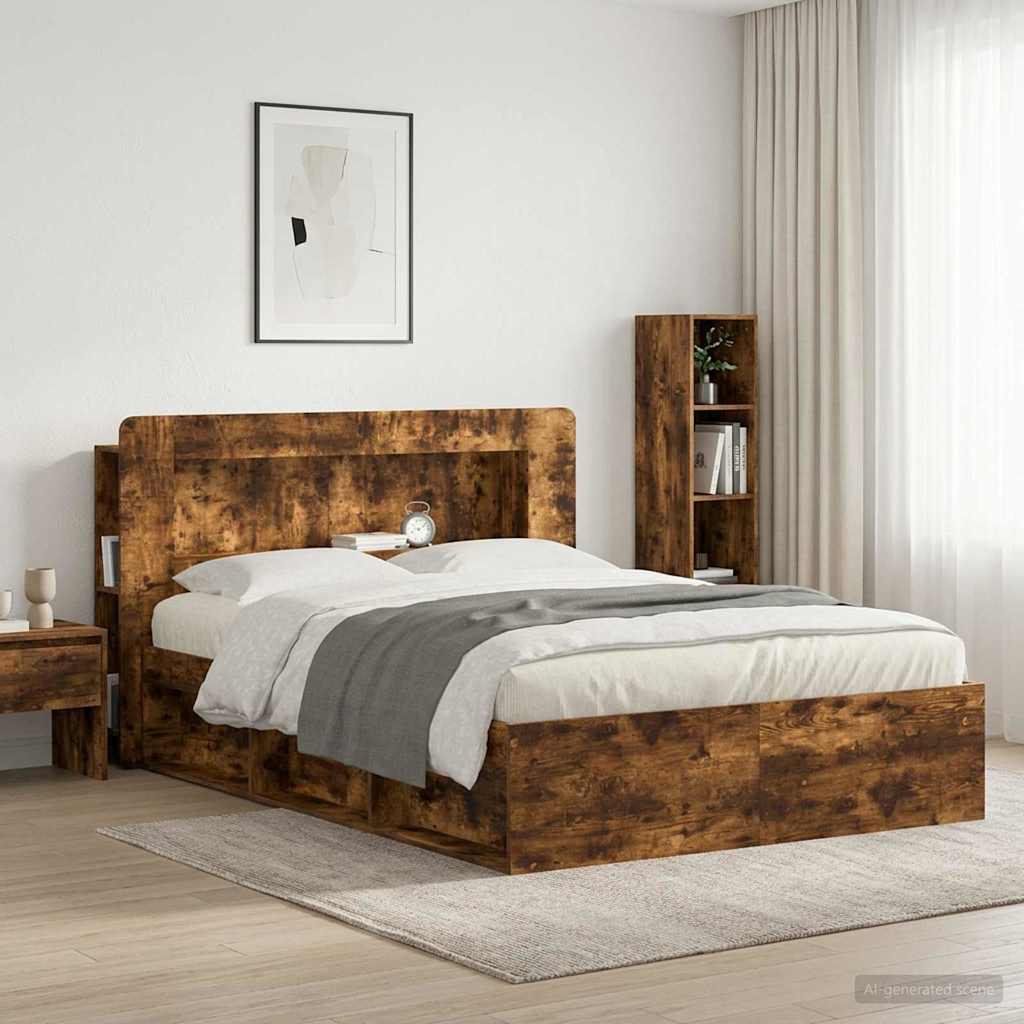 Testata del letto Rovere Fumo Legno ingegnerizzato
