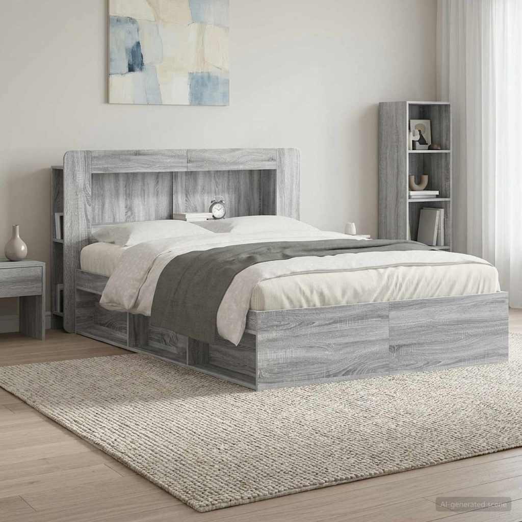 Testata del letto Grigio Sonoma Legno ingegnerizzato