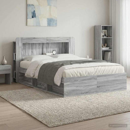Testata del letto Grigio Sonoma Legno ingegnerizzato