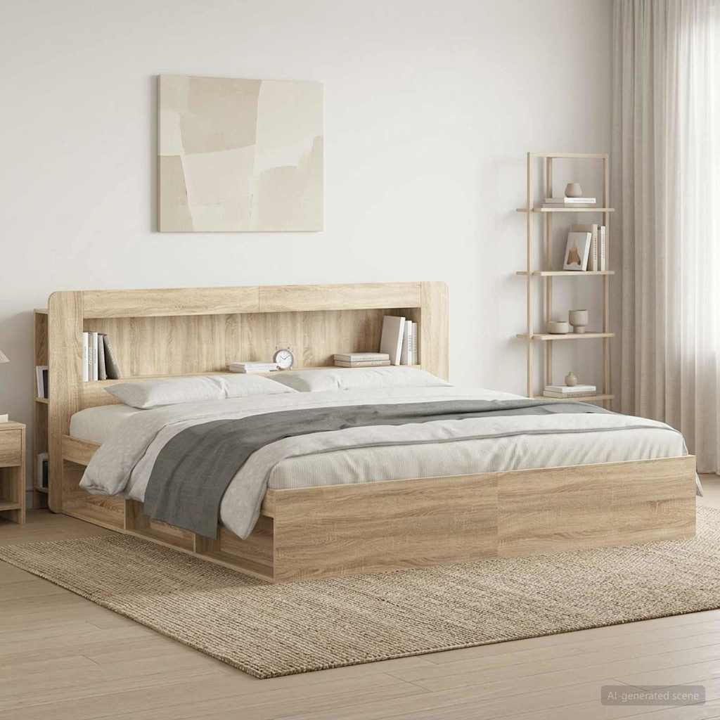Testata del letto Rovere Sonoma Legno ingegnerizzato