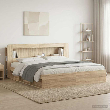 Testata del letto Rovere Sonoma Legno ingegnerizzato