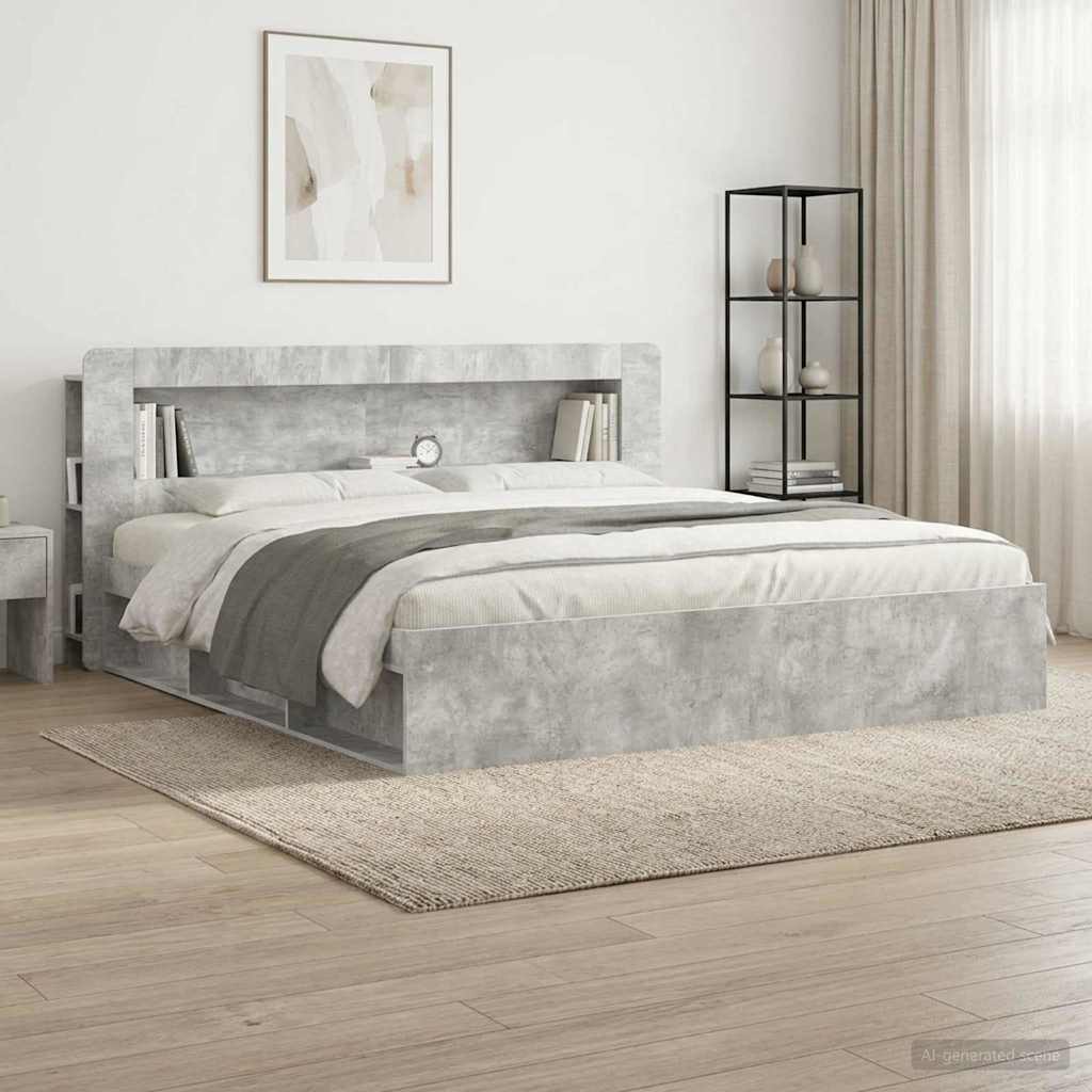 Testata del letto Grigio Cemento Legno ingegnerizzato