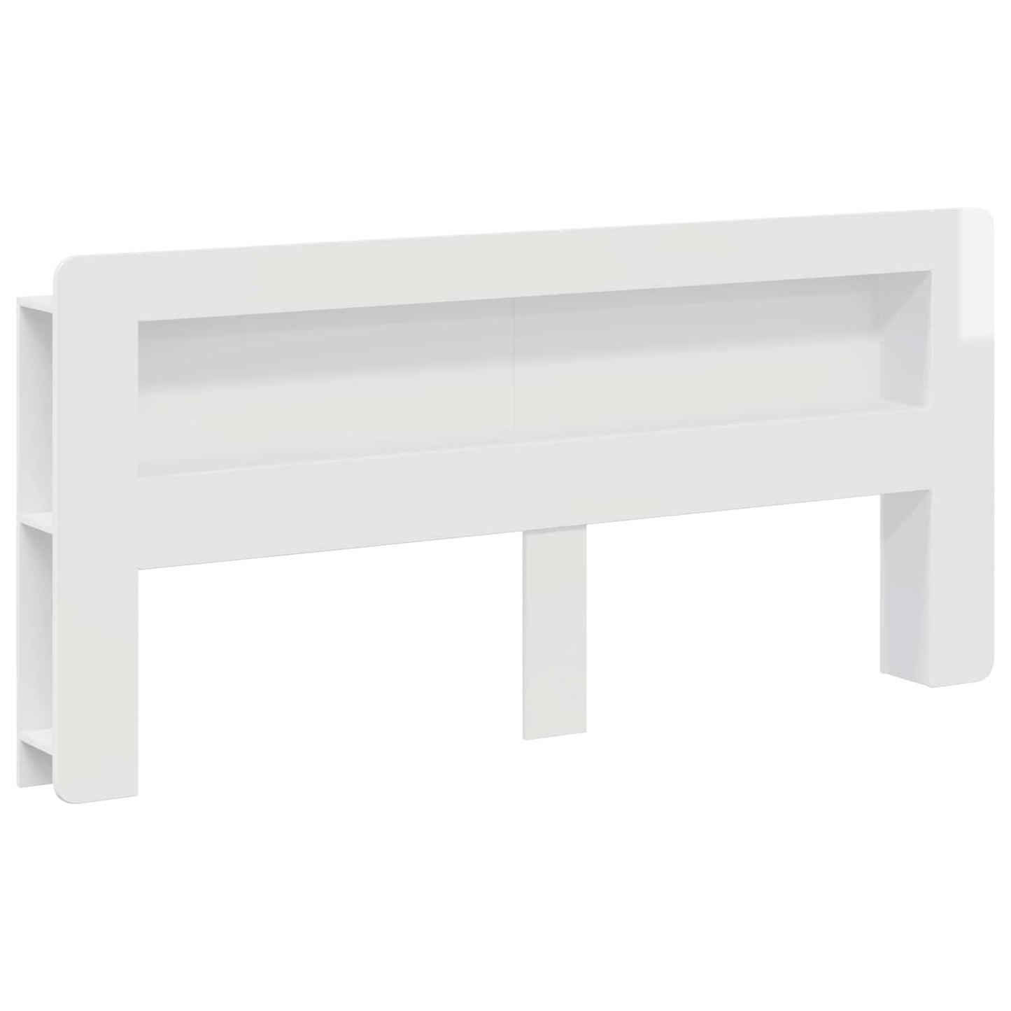 Testata del letto Bianco Lucido Legno ingegnerizzato