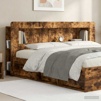 Testata del letto Rovere Fumo Legno ingegnerizzato