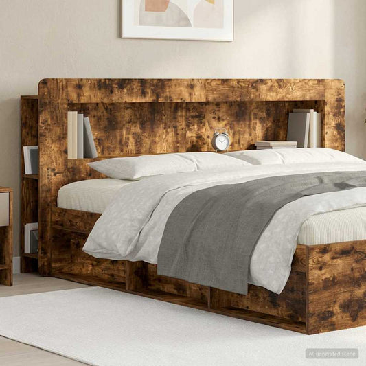 Testata del letto Rovere Fumo Legno ingegnerizzato