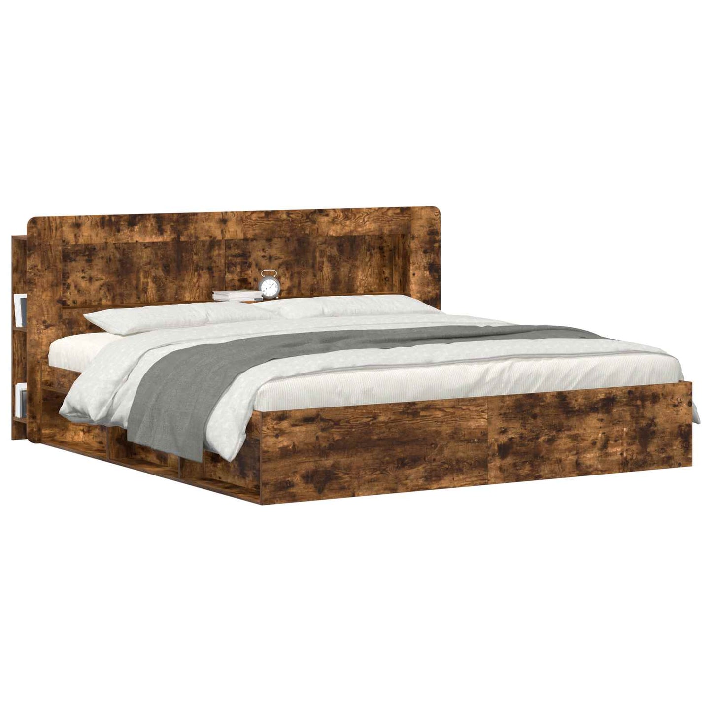 Testata del letto Rovere Fumo Legno ingegnerizzato