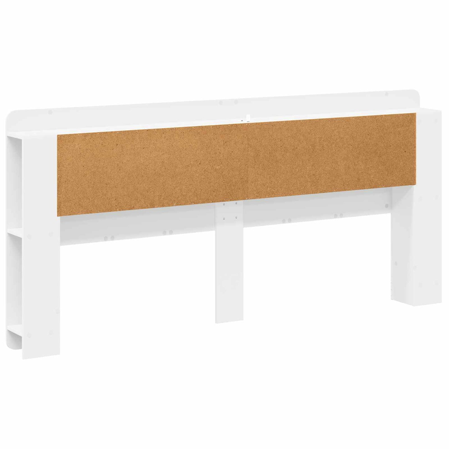 Testata del letto con archiviazione Bianco Legno ingegnerizzato