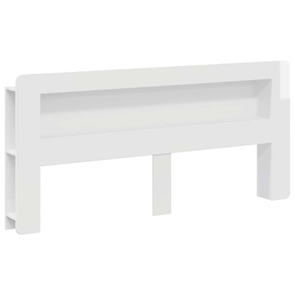 Testata del letto Bianco Lucido Legno ingegnerizzato