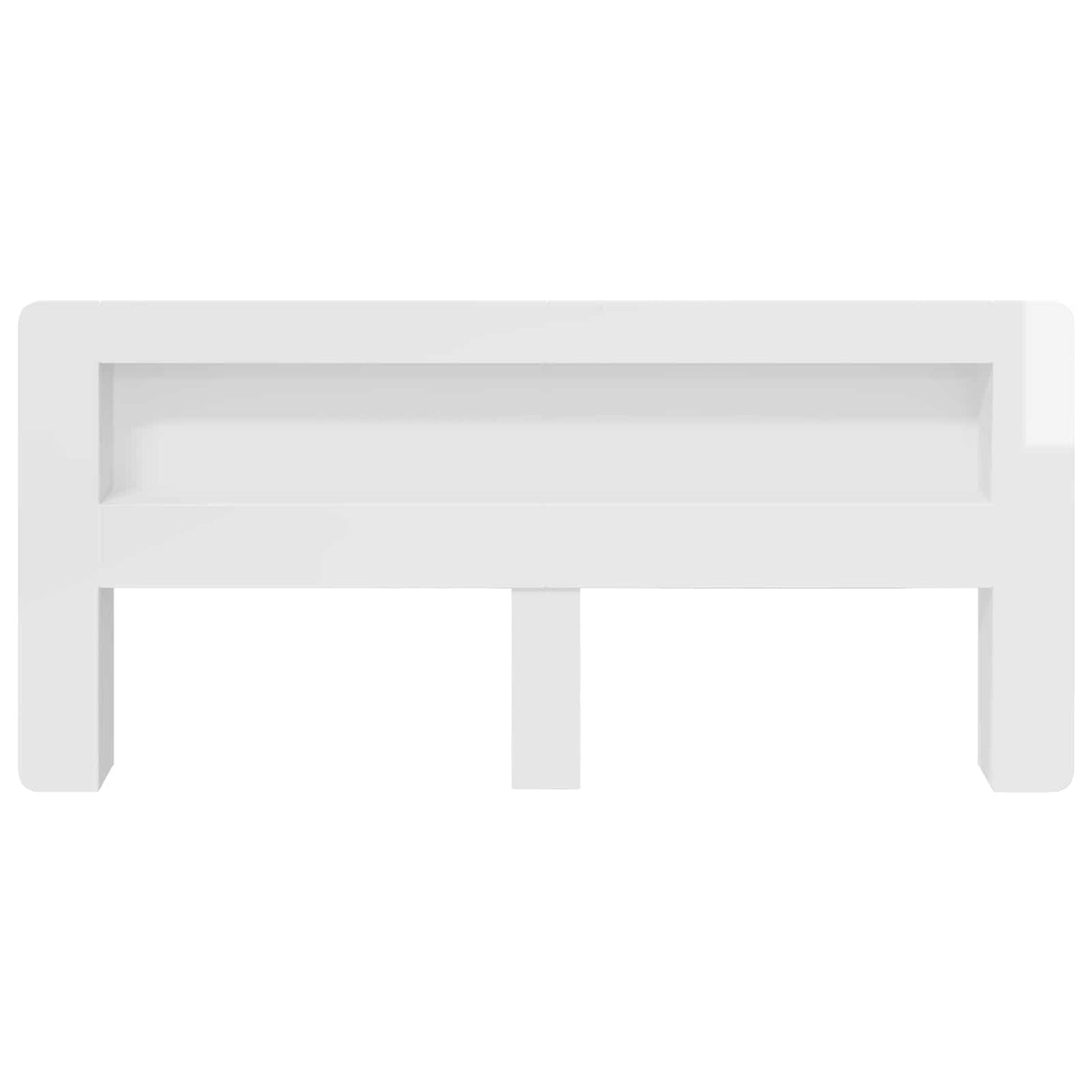 Testata del letto Bianco Lucido Legno ingegnerizzato