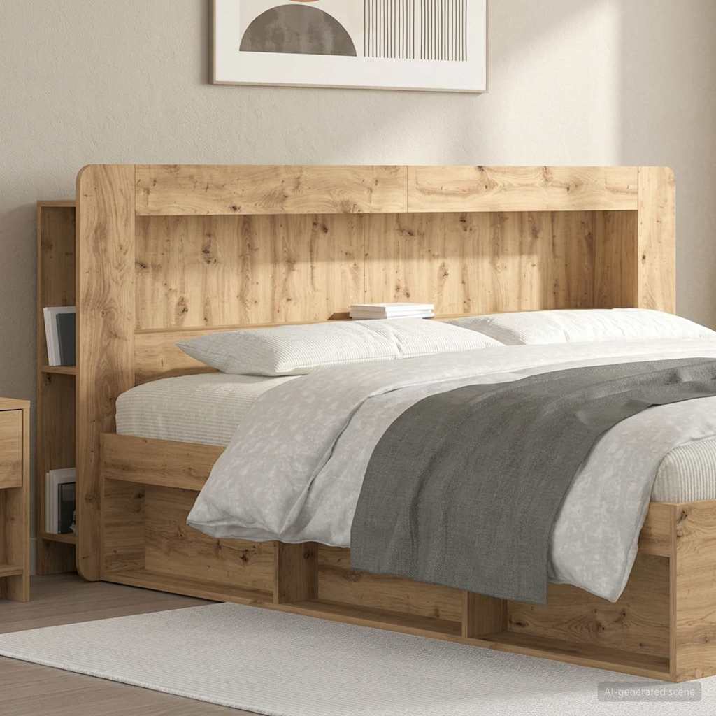 Testata del letto Rovere Artigianale Legno ingegnerizzato