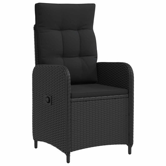 Sedia da giardino reclinabile Nero polyrattan | homemem39