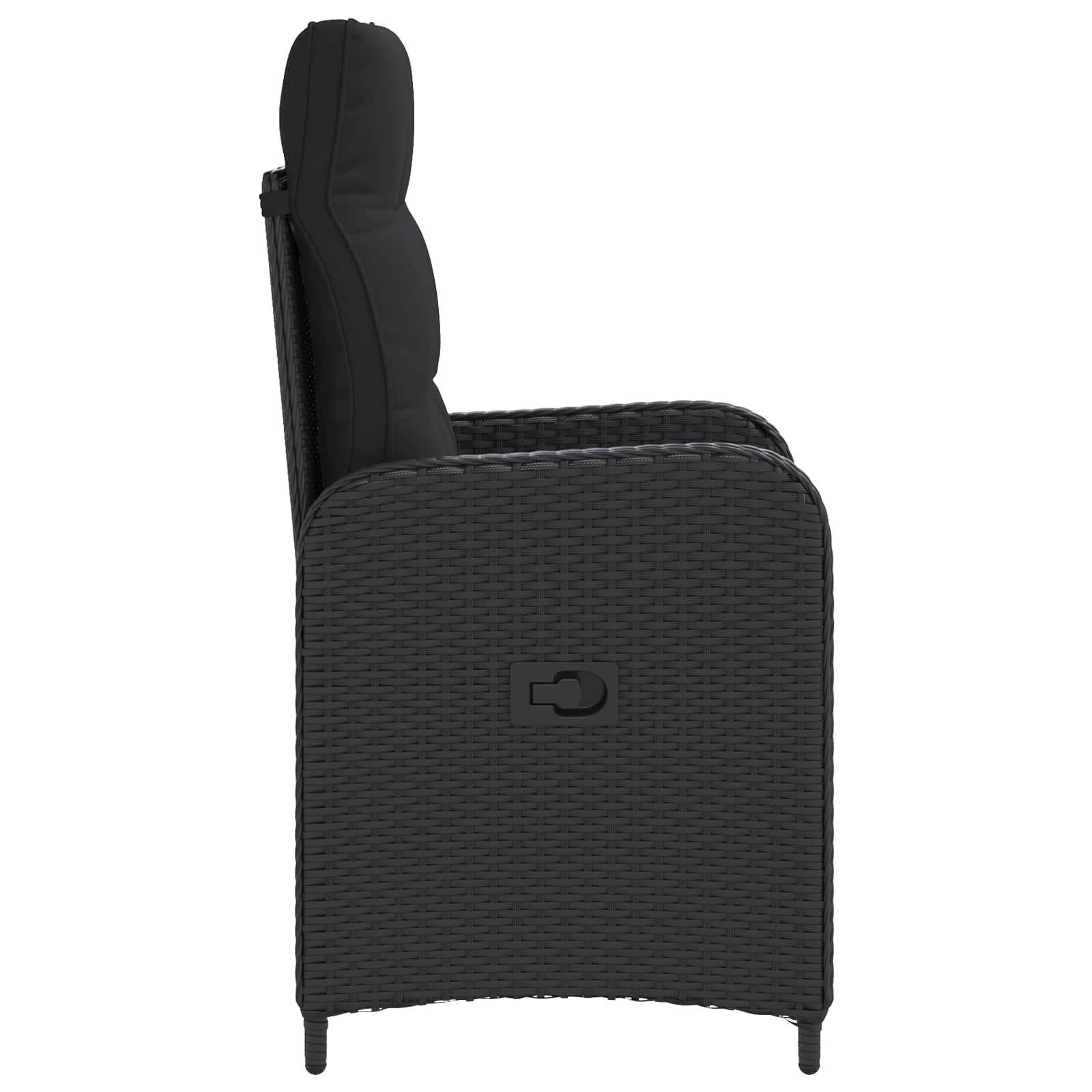 Sedia da giardino reclinabile Nero polyrattan | homemem39