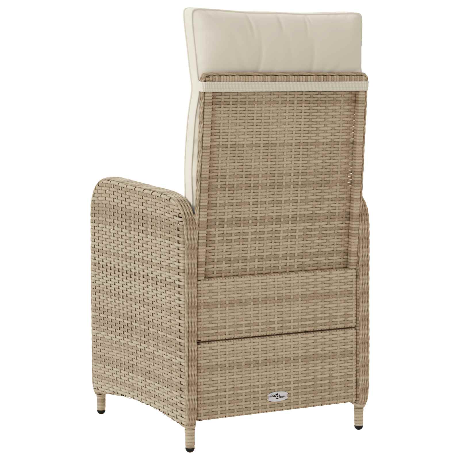 Sedia da giardino reclinabile Beige e Bianco Crema | homemem39
