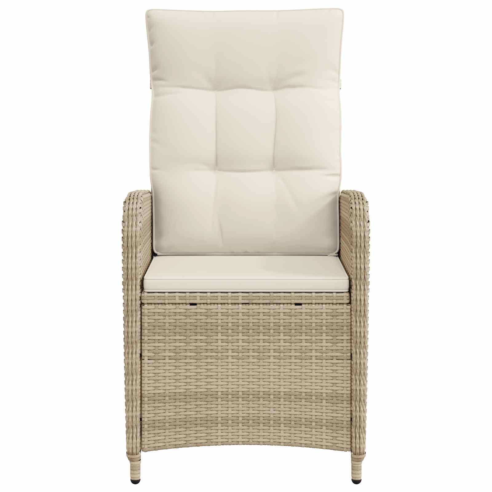Sedia da giardino reclinabile Beige e Bianco Crema | homemem39