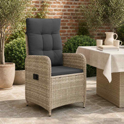 Sedia da giardino reclinabile Grigio chiaro e grigio scuro