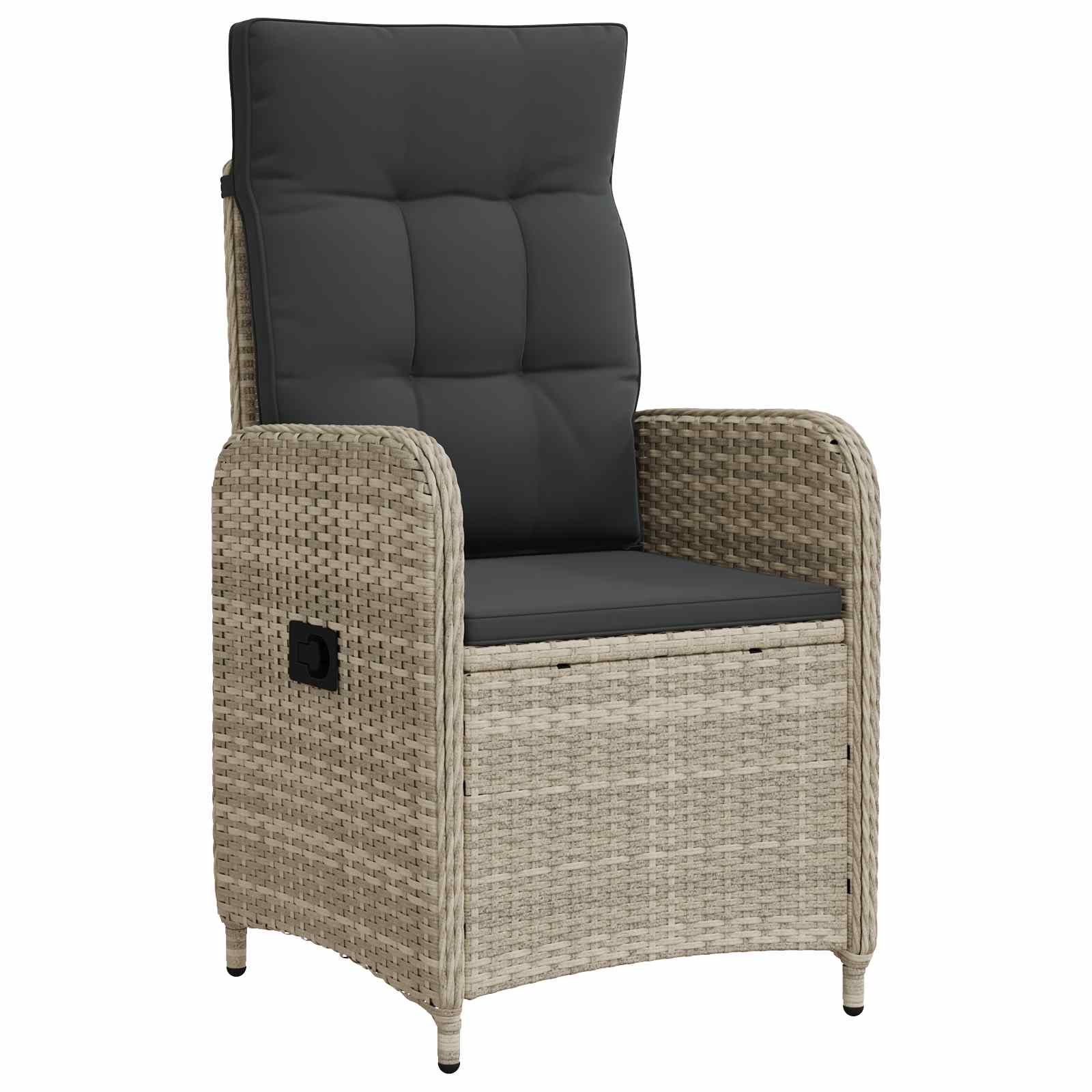 Sedia da giardino reclinabile Grigio chiaro e grigio scuro | homemem39