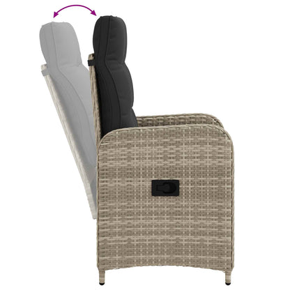 Sedia da giardino reclinabile Grigio chiaro e grigio scuro | homemem39