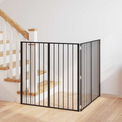 Cancello per cani 2 pcs Nero 100 x 100 cm Acciaio zincato | homemem39