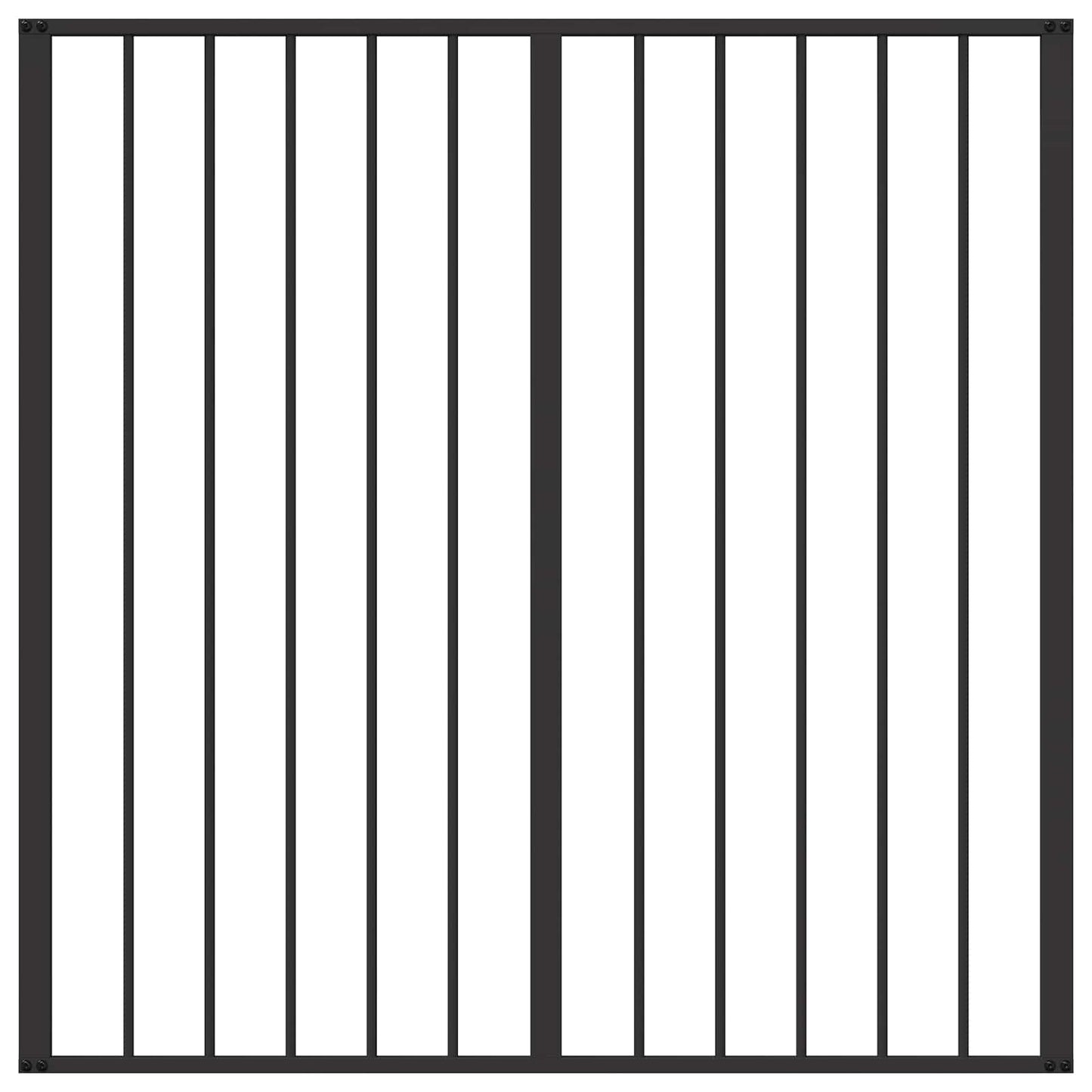 Cancello per cani 2 pcs Nero 100 x 100 cm Acciaio zincato | homemem39