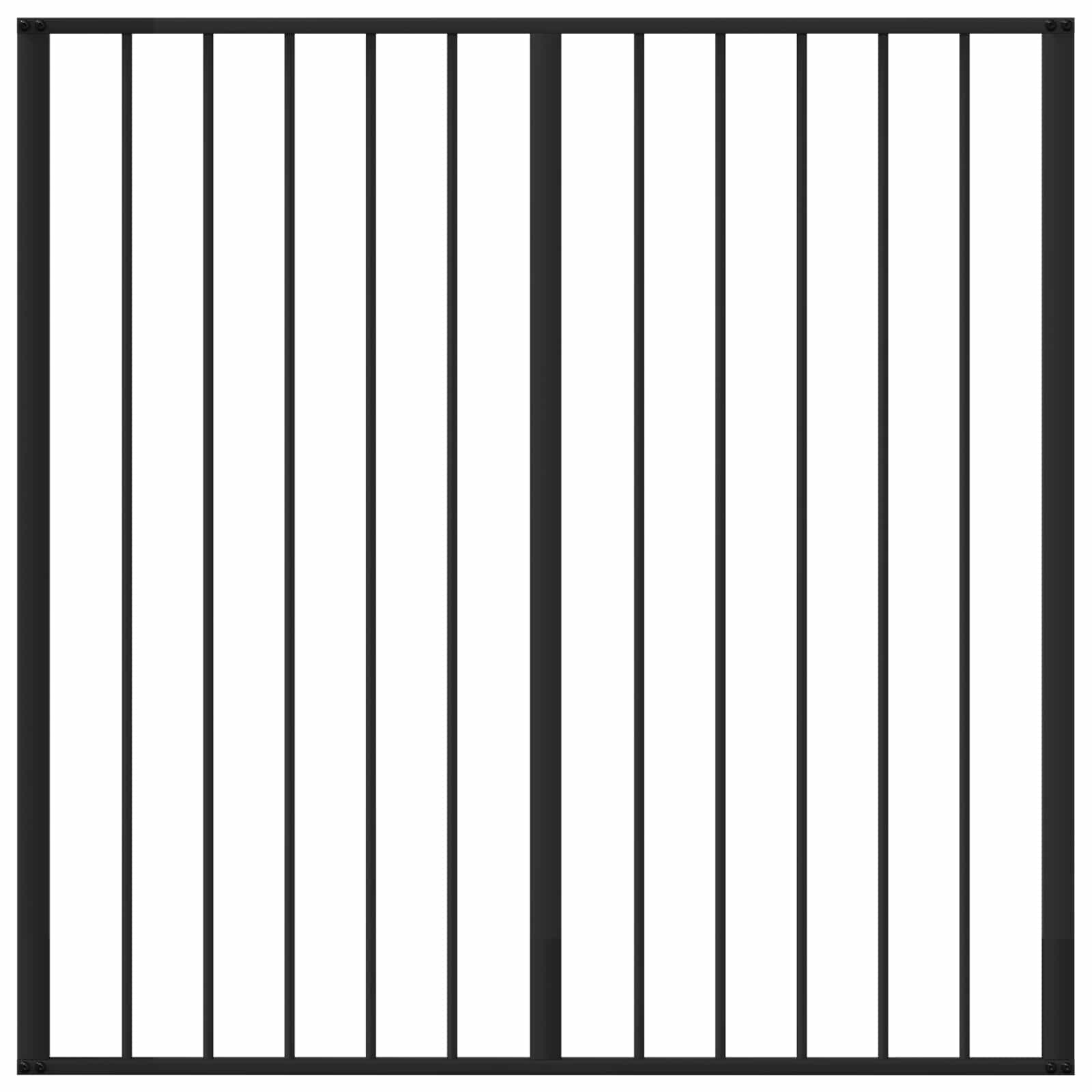 Cancello per cani 4 pcs Nero 100 x 100 cm Acciaio zincato | homemem39