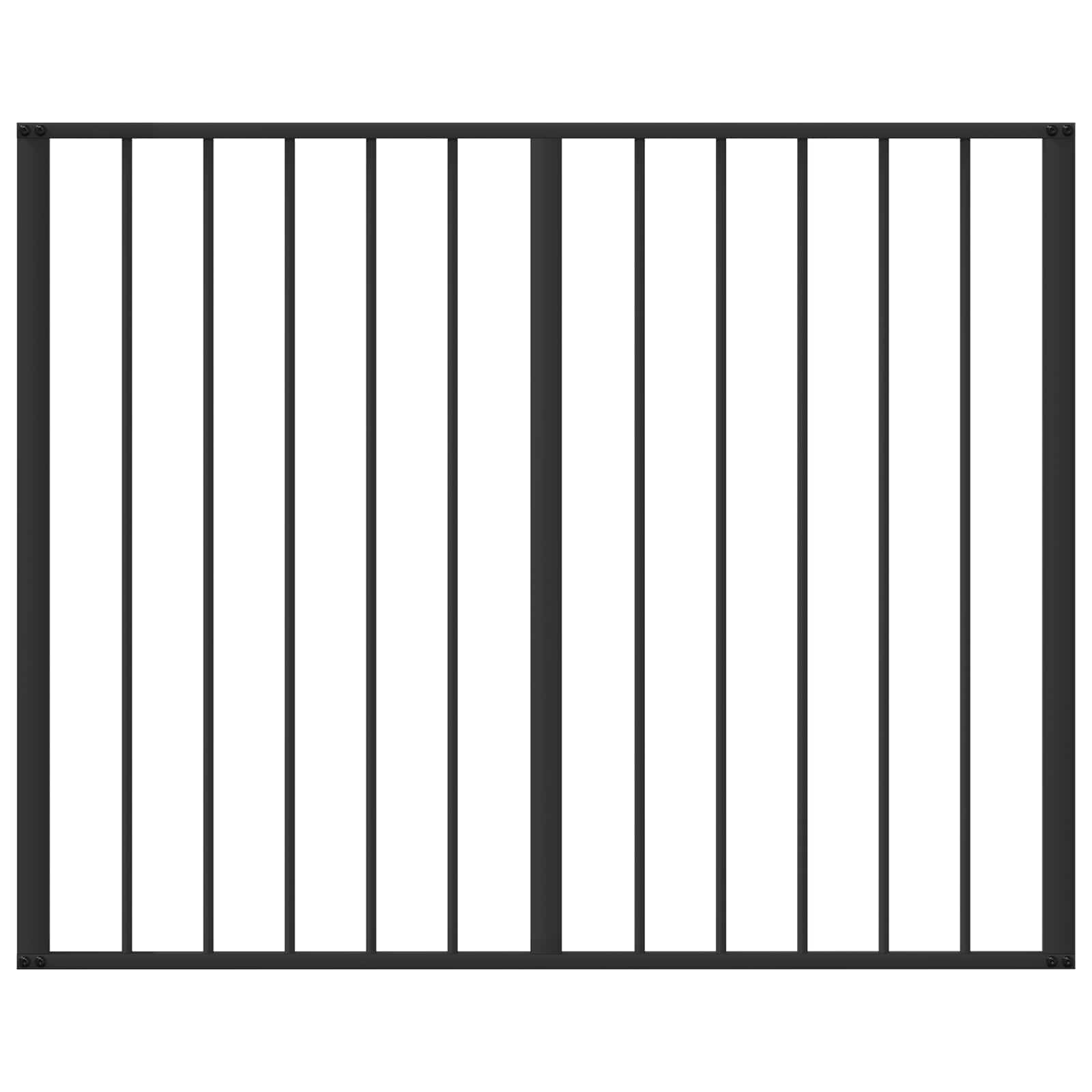 Cancello per cani 2 pcs Nero 100 x 80 cm Acciaio zincato | homemem39