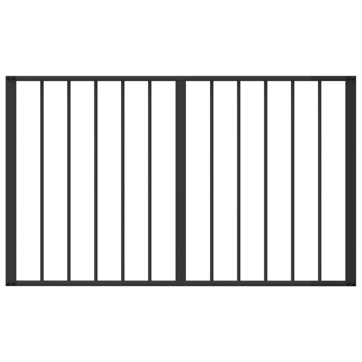Cancello per cani 2 pcs Nero 100 x 60 cm Acciaio zincato | homemem39