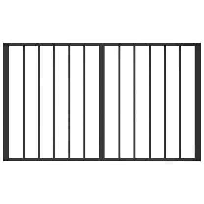 Cancello per cani 2 pcs Nero 100 x 60 cm Acciaio zincato | homemem39
