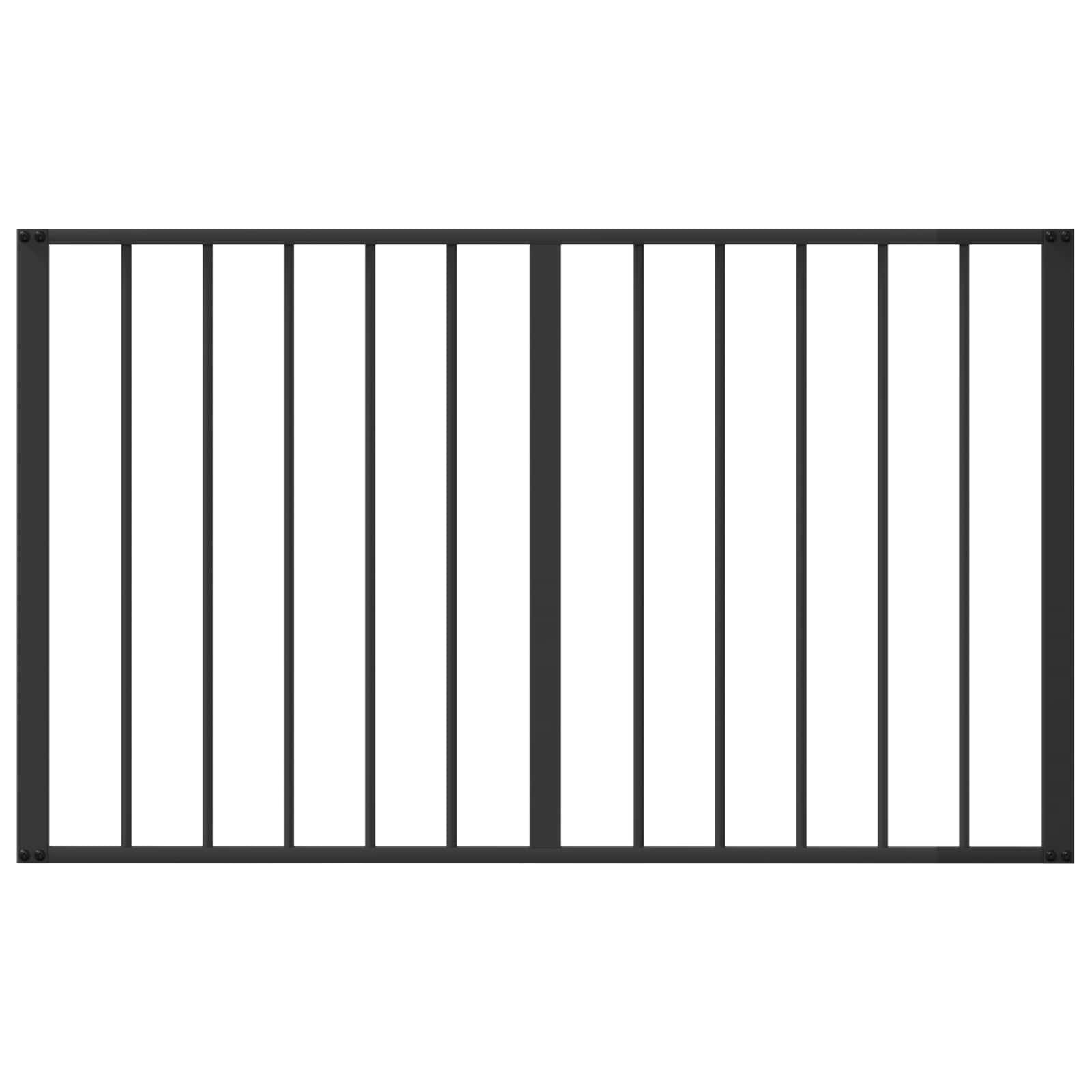 Cancello per cani 4 pcs Nero 100 x 60 cm Acciaio zincato | homemem39