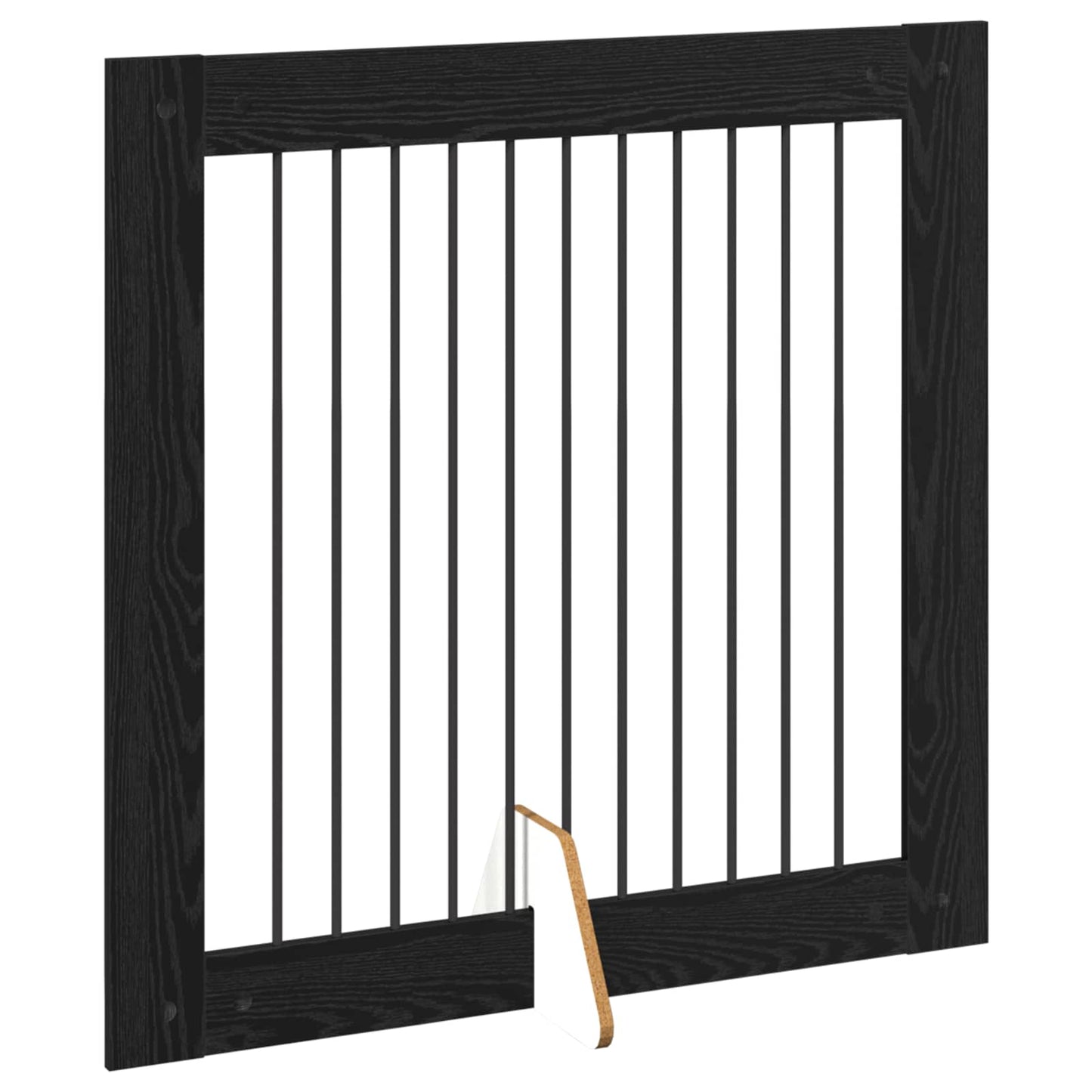 Cancello per cani con supporti 2 pcs Rovere Nero 100 x 100 cm | homemem39