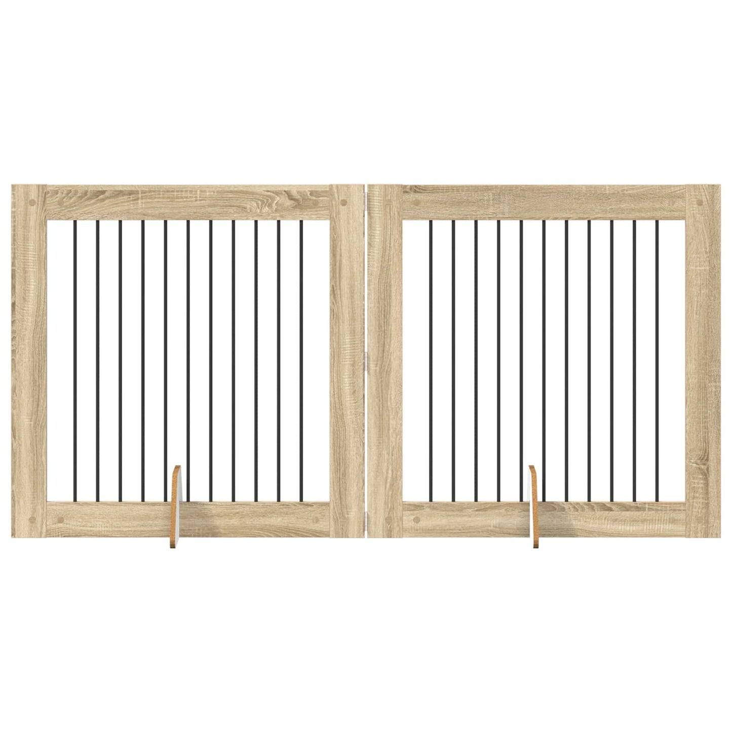 Cancello per cani con supporti 2 pcs Rovere Sonoma 100 x 100 cm | homemem39