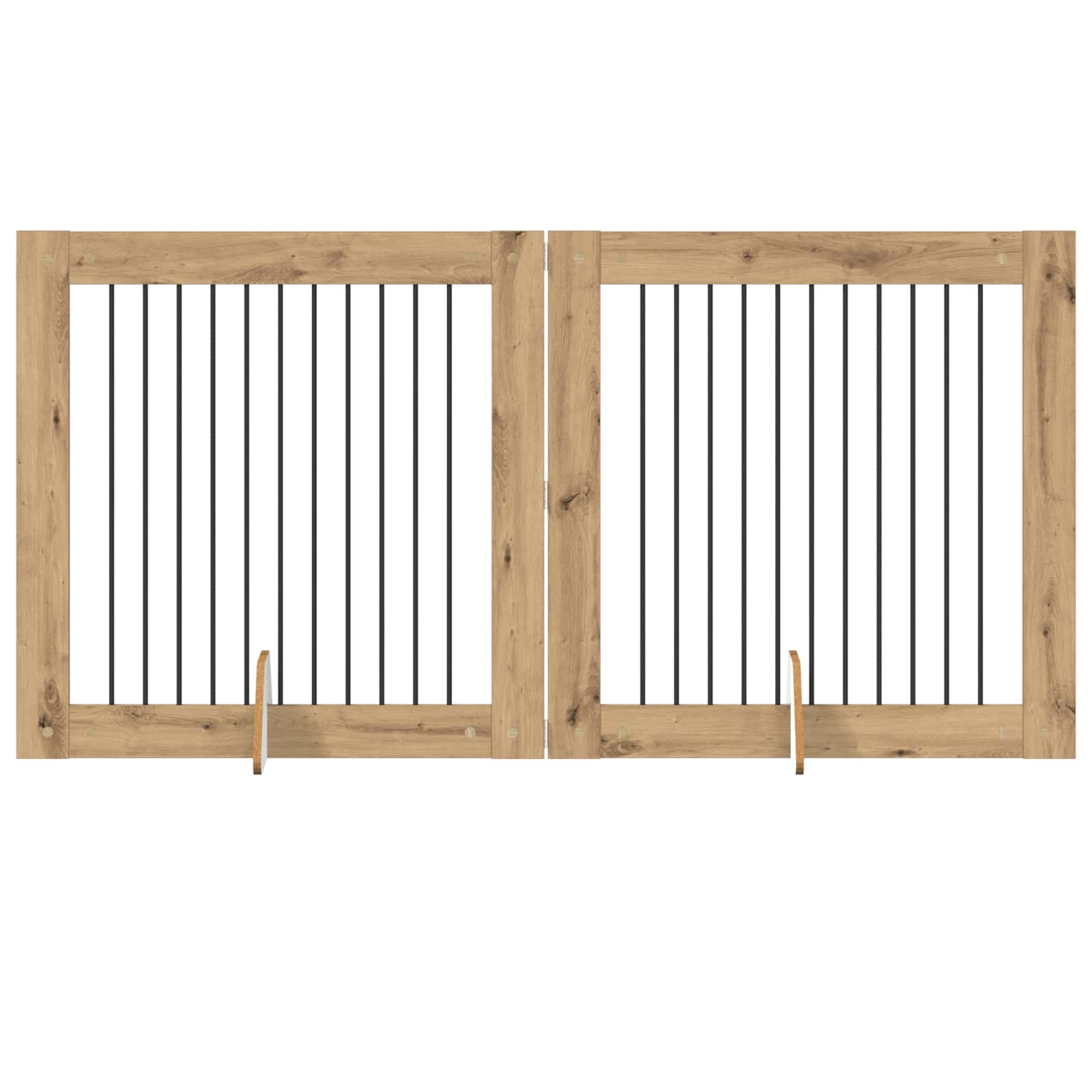 Cancello per cani con supporti 2 pcs Rovere Artigianale | homemem39