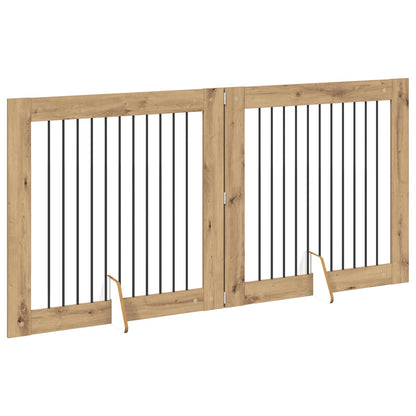 Cancello per cani con supporti 2 pcs Rovere Artigianale | homemem39