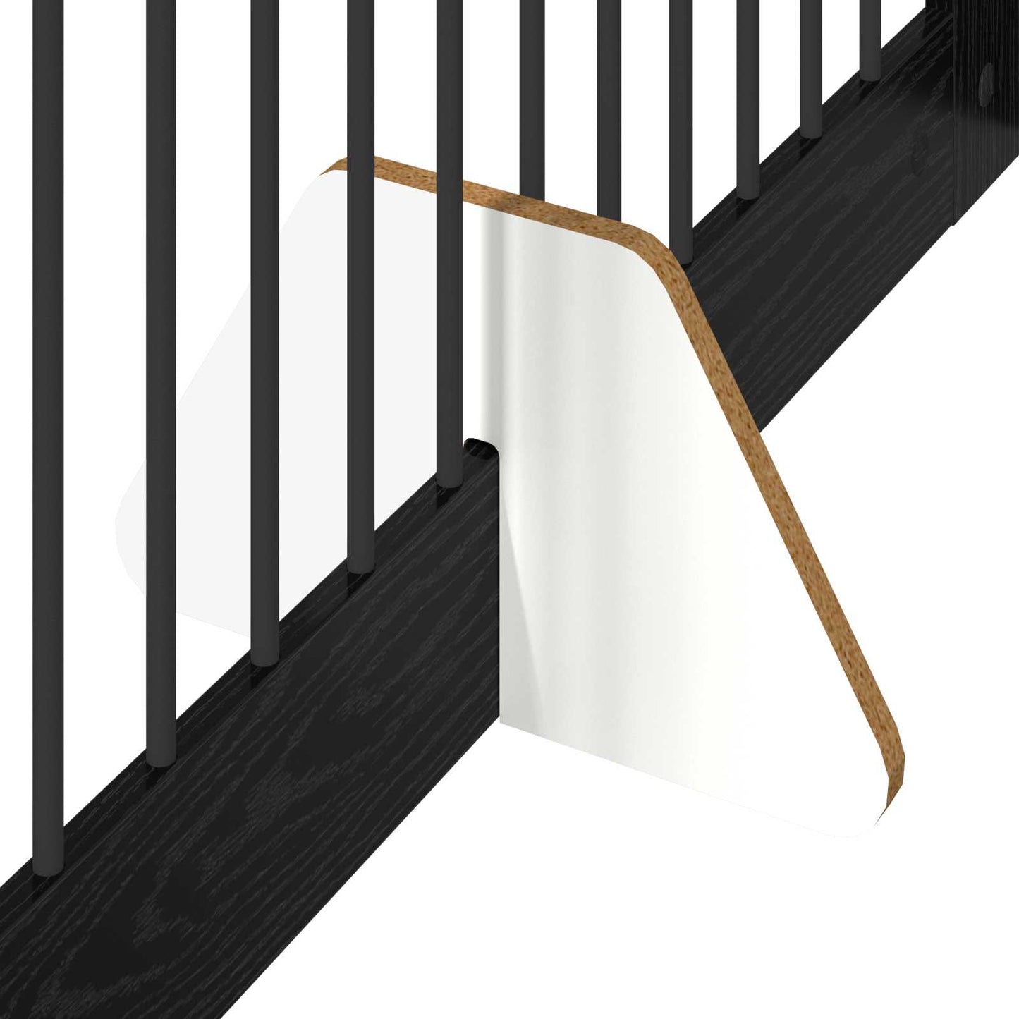 Cancello per cani con supporti 4 pcs Rovere Nero 100 x 100 cm | homemem39