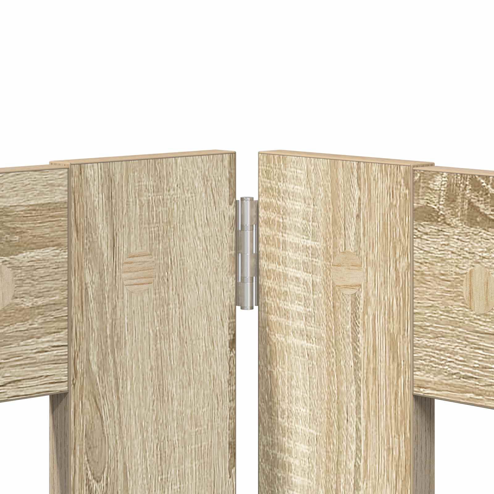 Cancello per cani con supporti 4 pcs Rovere Sonoma 100 x 100 cm | homemem39