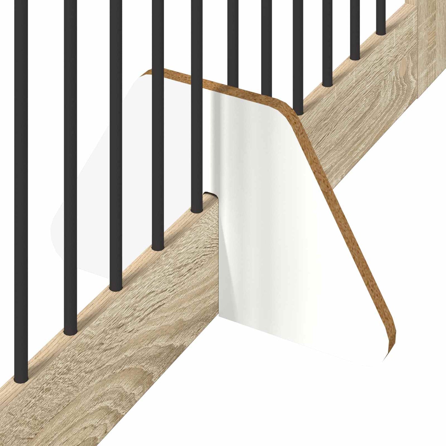 Cancello per cani con supporti 4 pcs Rovere Sonoma 100 x 100 cm | homemem39