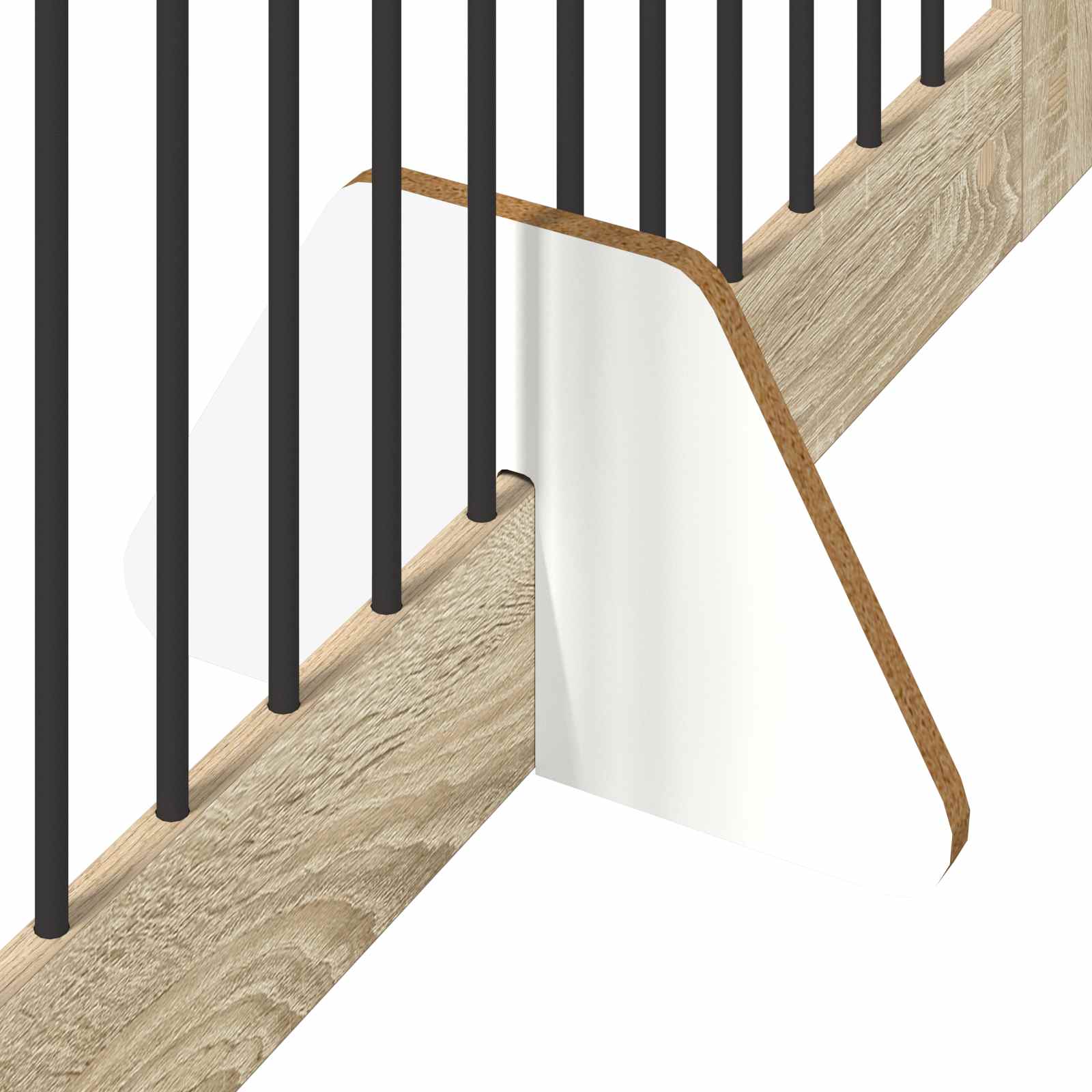 Cancello per cani con supporti 4 pcs Rovere Sonoma 100 x 100 cm | homemem39