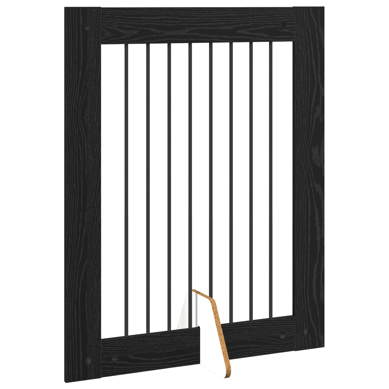 Cancello per cani con supporti 2 pcs Rovere Nero 80 x 100 cm | homemem39