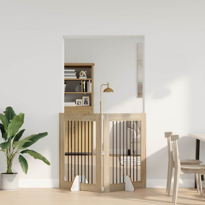 Cancello per cani con supporti 2 pcs Rovere Sonoma 80 x 100 cm | homemem39