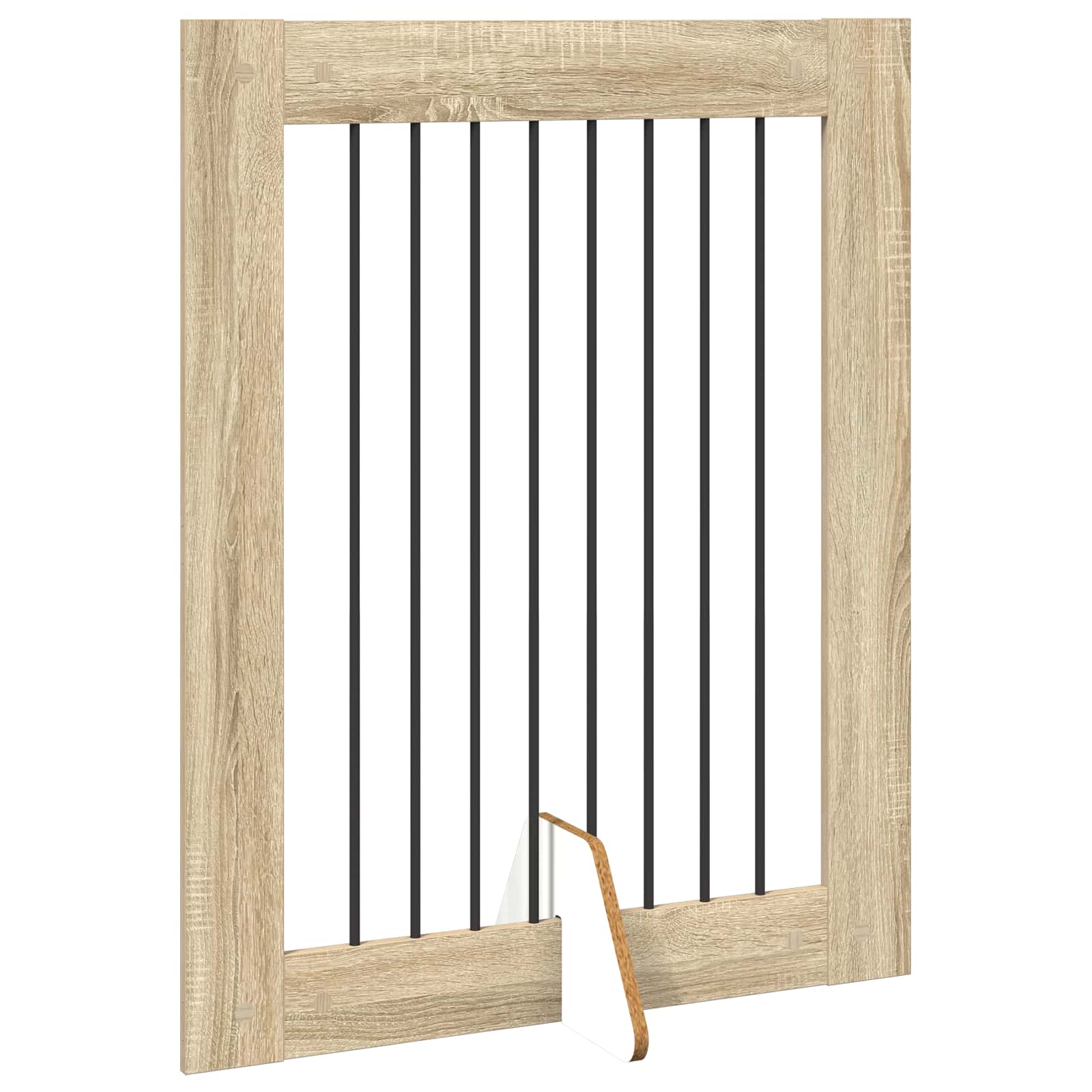 Cancello per cani con supporti 2 pcs Rovere Sonoma 80 x 100 cm | homemem39