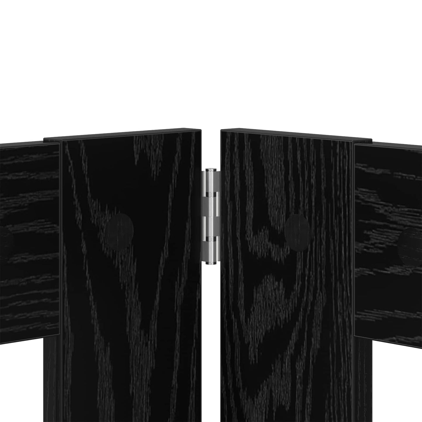 Cancello per cani con supporti 4 pcs Rovere Nero 80 x 100 cm | homemem39