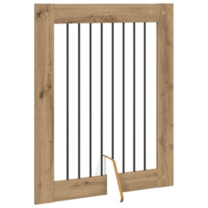 Cancello per cani con supporti 4 pcs Rovere Artigianale | homemem39