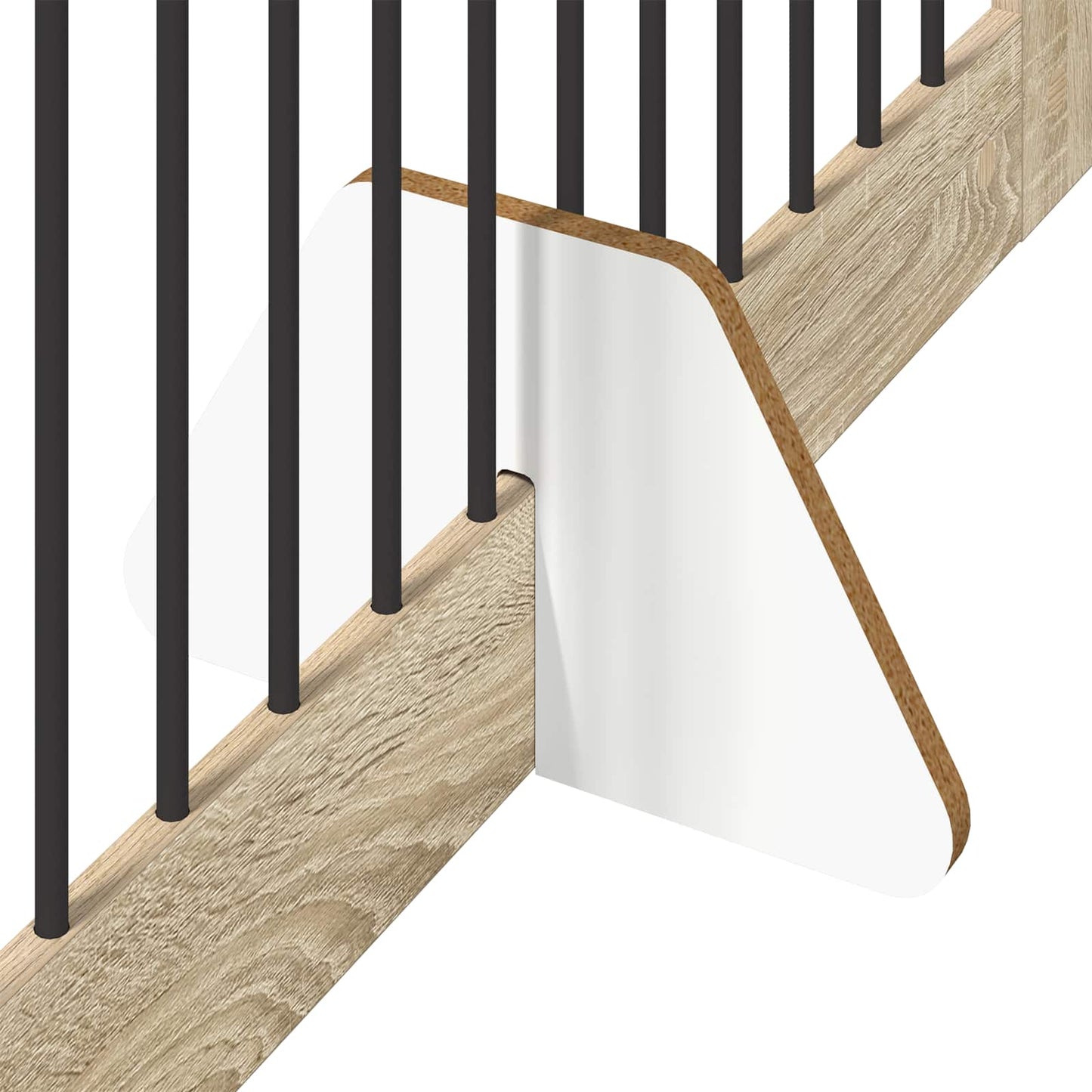 Cancello per cani con supporti 2 pcs Rovere Sonoma 100 x 80 cm | homemem39