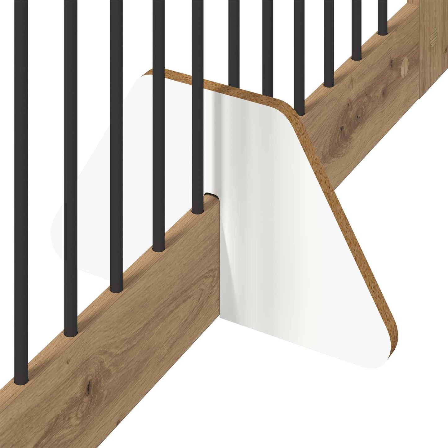 Cancello per cani con supporti 2 pcs Rovere Artigianale | homemem39