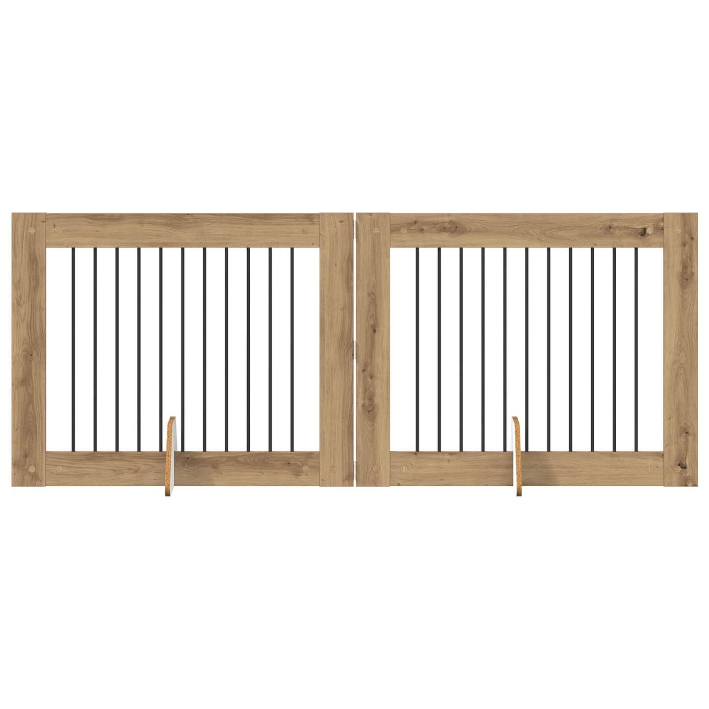 Cancello per cani con supporti 2 pcs Rovere Artigianale | homemem39