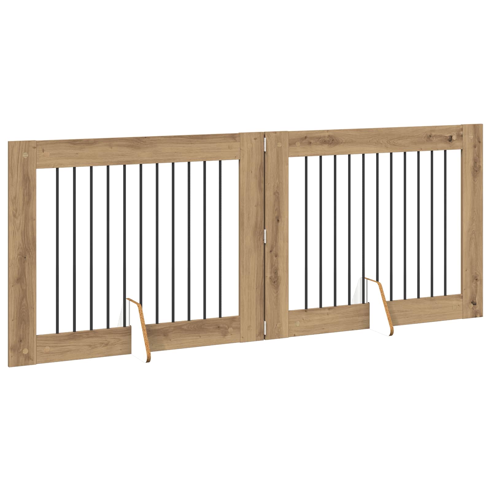 Cancello per cani con supporti 2 pcs Rovere Artigianale | homemem39