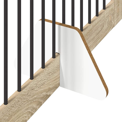 Cancello per cani con supporti 4 pcs Rovere Sonoma 100 x 80 cm | homemem39