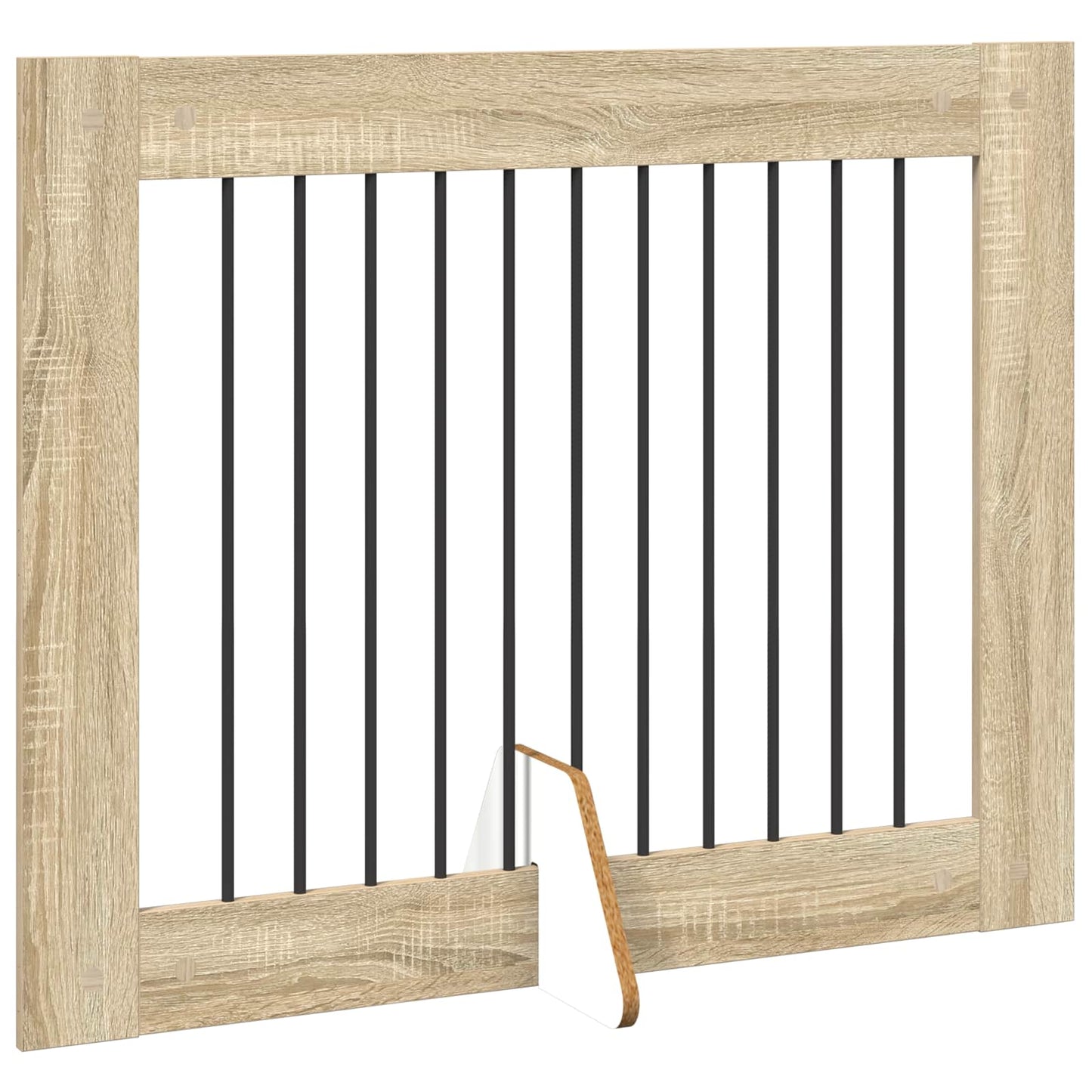 Cancello per cani con supporti 4 pcs Rovere Sonoma 100 x 80 cm | homemem39