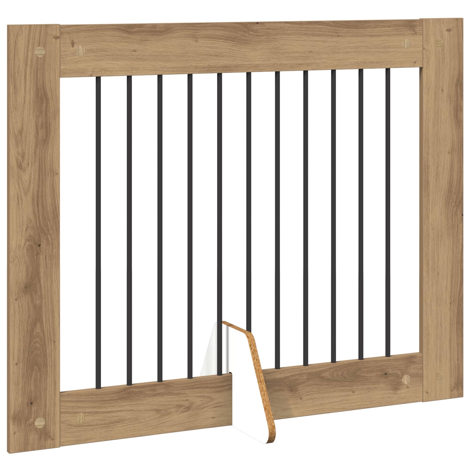Cancello per cani con supporti 4 pcs Rovere Artigianale | homemem39