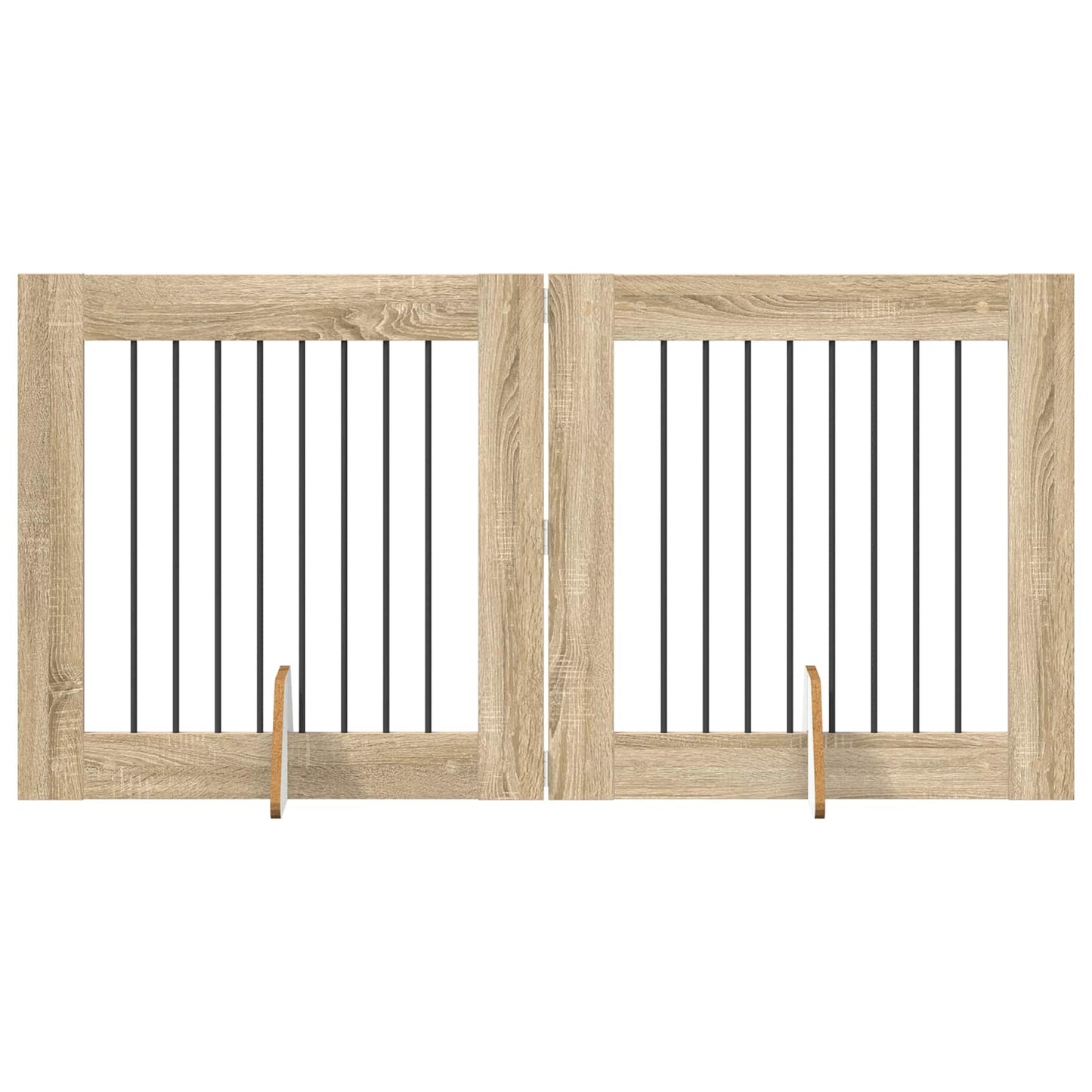 Cancello per cani con supporti 2 pcs Rovere Sonoma 80 x 80 cm | homemem39